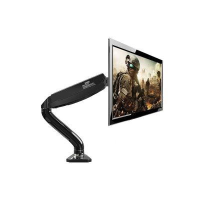 WALI Dual LCD Monitor Fully Adjustable Desk Mount Stand Fits 2 Screens up  to 27 inch, 22 lbs. Weight Capacity per Arm (M002), Black